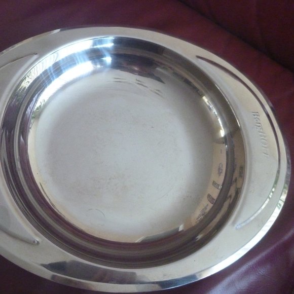 BergHOFF 18/10 Polished Stainless Steel Designer Low Serving Bowl Plate Vintage - Picture 2 of 7